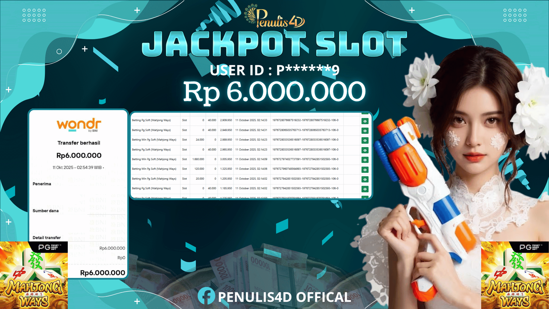 PENULIS4D JACKPOT DI SLOT MAHJONG WAYS Rp. 6,000,000 LUNAS