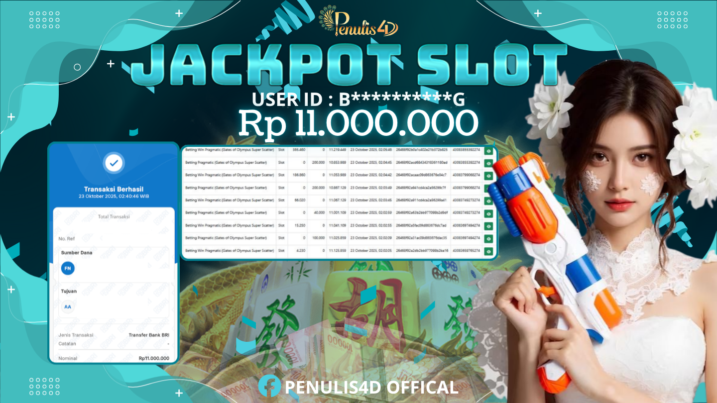 PENULIS4D JACKPOT DI SLOT PRAGMATIC SUPER SCATTER GATE OF OLYMPUS Rp.11,000,000 LUNAS