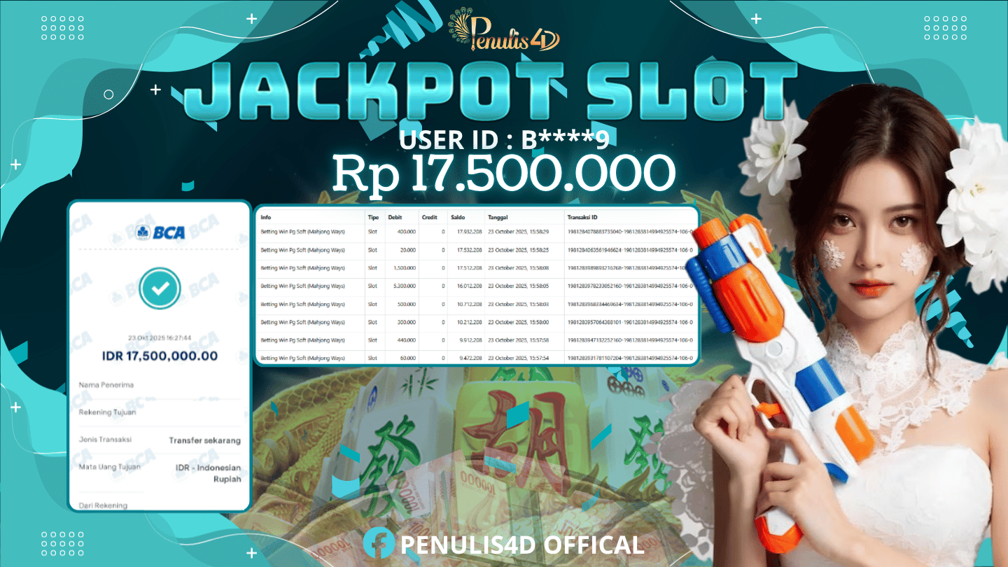 PENULIS4D JACKPOT DI SLOT PG SOFT MAHJONG WAYS Rp.17,500,000 LUNAS